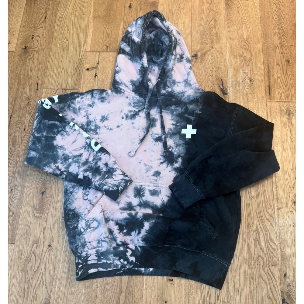 Dan + Shay The Arena Tour 2020 Tie Dye Hoodie Pink Black Concert Merch Large
